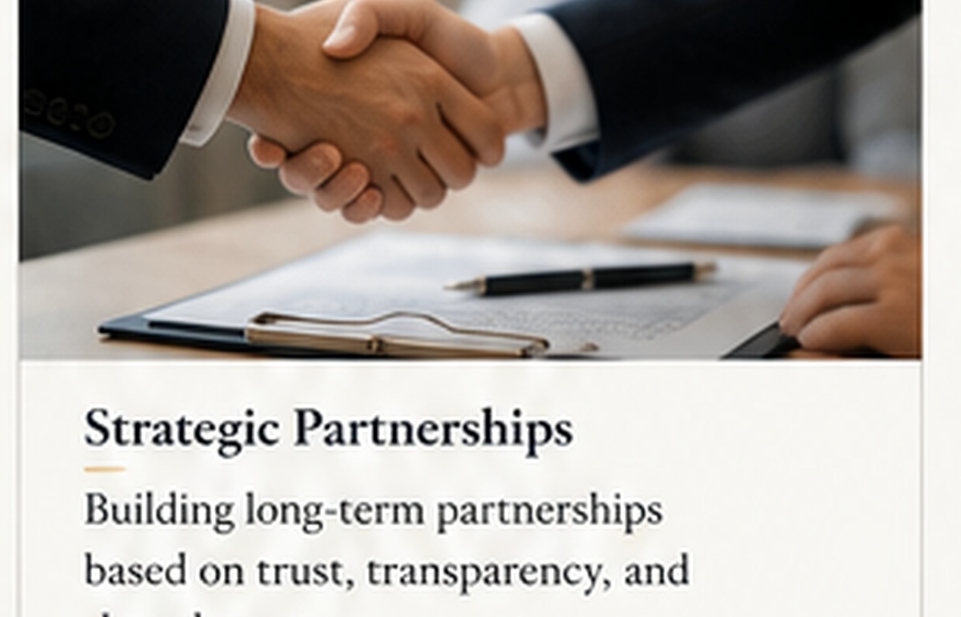 Strategic business partnership